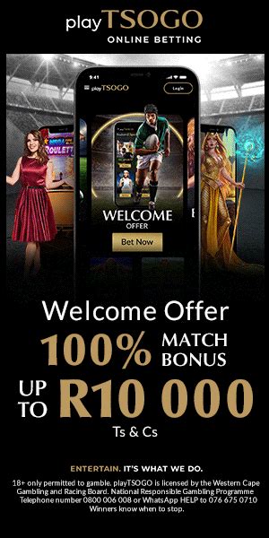 playtsogo no deposit bonus|PlayTSOGO Bonuses: Boost Your Betting with R10,000 Match Offer.